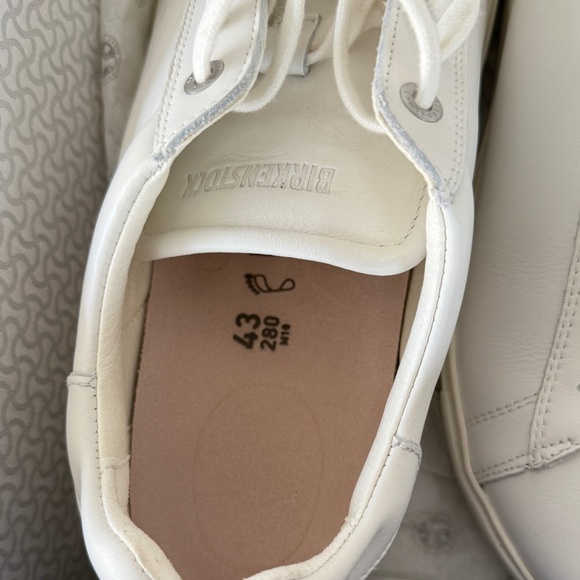 Mens white leather Birkenstock sneakers - Picture 3 of 7